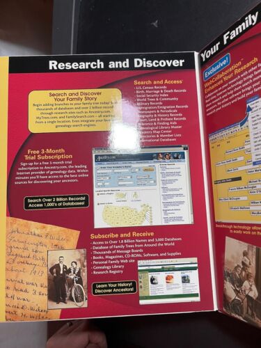 Heritage Family Tree Deluxe Software CD-Roms For Windows - Includes Manual & CDs - Picture 8 of 16