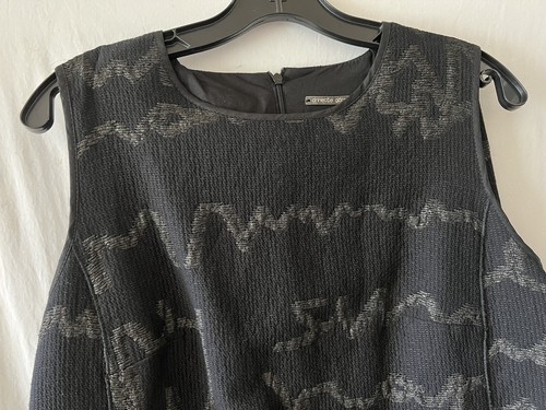 Vestido ANNETTE GORTZ negro gris estampado talla L - Imagen 2 de 8