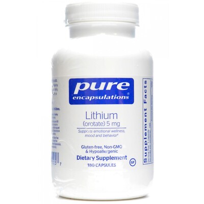 Pure Encapsulations Lithium Orotate 5 Mg Hypoallergenic Supplement 180 Capsules 705353958724 Ebay