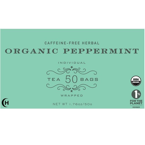Harney & Sons Organic Peppermint Tea 1.76oz/50g (50 Tea Bags) - Picture 4 of 5