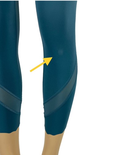 Lululemon Womens 4 Wunder Under Crop 23" Scallop Hem Mesh Leggings Green - Picture 11 of 12
