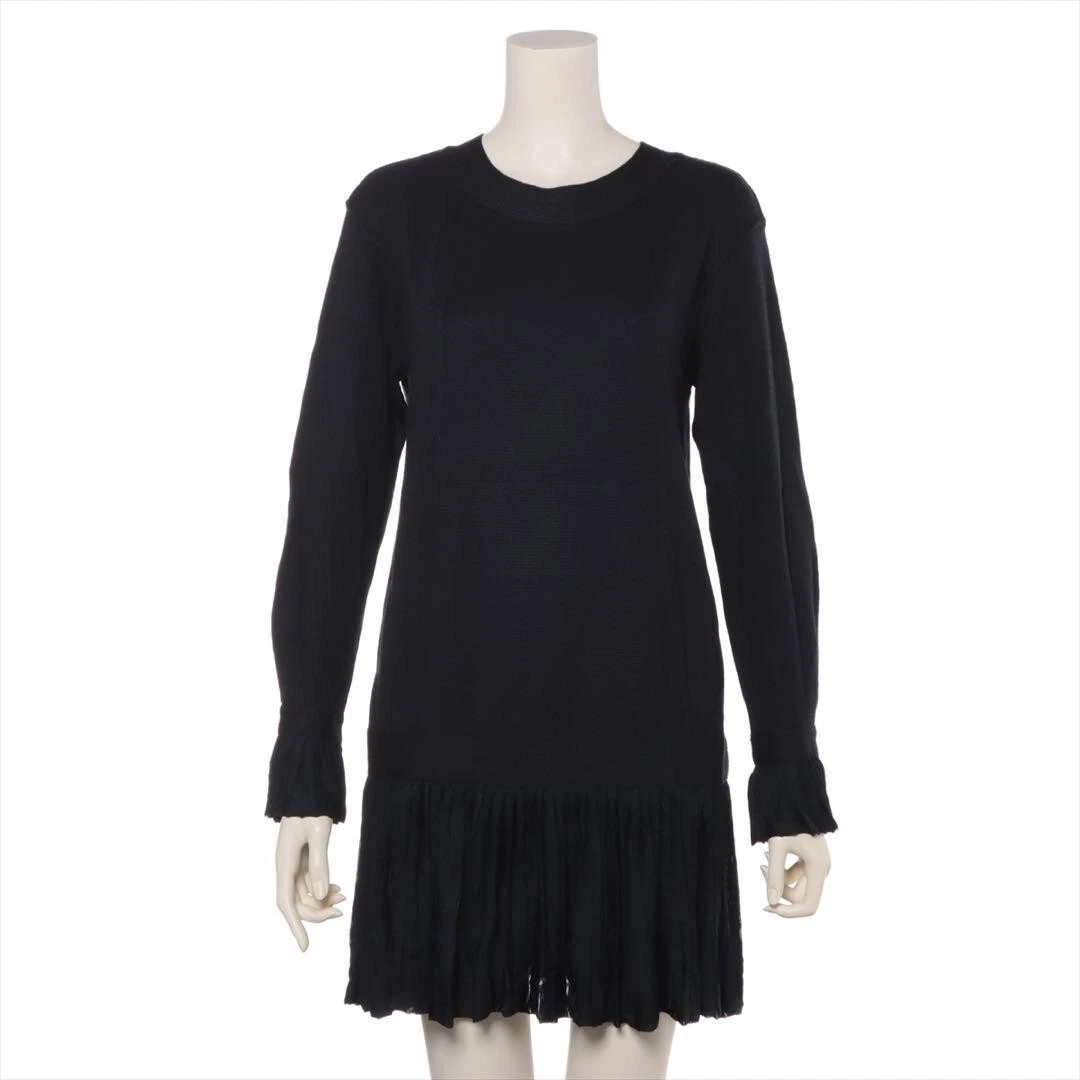 CHANEL P47274K05976 Abito in maglia donna taglia 38 blu navy made in France