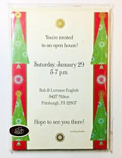 Hallmark Printable Christmas Invitation Card Panels & Envelopes - Qty 8