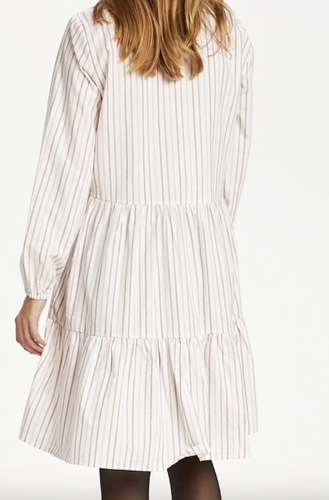 NWT St Tropez Francine SZ Terracotta White Candy Stripe Boho Dress Size M £59.95 - Picture 3 of 5