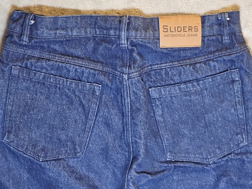Sliders Motorcycle Riding Jeans Thick 36x30 Reinforced Blue Denim - Picture 8 of 10