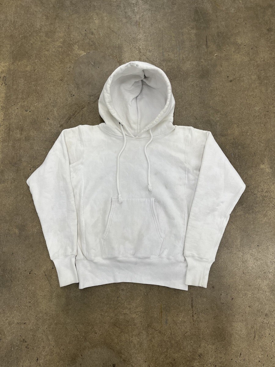 Vintage 70s Champion Reverse Weave Warmup White Hoodie Made Vintage 70s Champion Reverse Weave Warmup White Hoodie Made