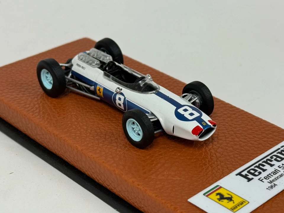 1/43 Ferrari 512 F1 de 1964 F1 Temporada de Lorenzo Bandini Base de cuero JPN233 Foto 4 de 4
