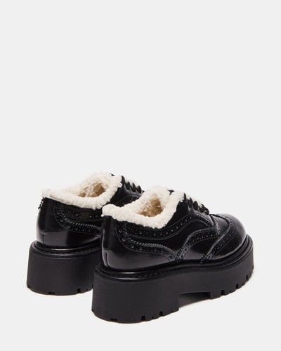NEU Steve Madden Rudi Kunstfell gefütterte Budapester Plateau Oxford Größe 11 - Bild 4 von 7