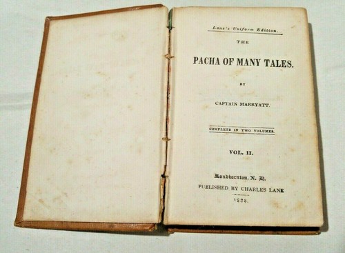 Captain Frederick Marryat -- 1838 book PACHA OF MANY TALES (vol. II) -- Marryatt - Picture 8 of 12