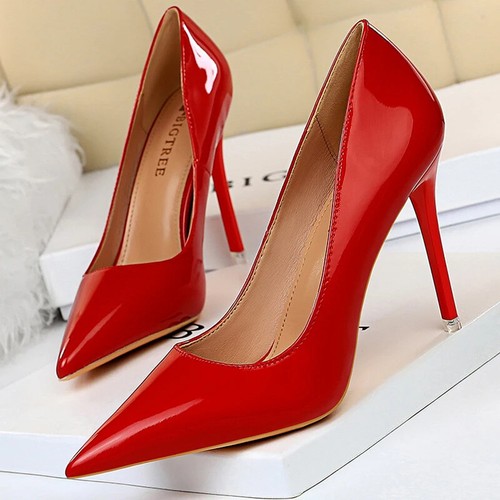 Moda Mujer Bombas Tacones Altos Zapatos Básicos Bomba Boda Zapatos Tacones de Aguja Lote - Imagen 10 de 38