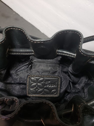 FOSSIL Leather Drawstring Bucket Bag - Picture 9 of 12