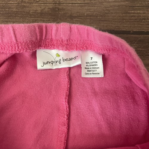 Girl’s Jumping Beans Pink Leggings Pants Size 7 - Picture 3 of 4