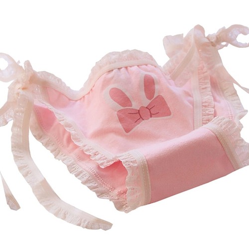 Sweet Ruffle Lace Trim Briefs Panties Japanese Anime Lingerie Side Tie Underwear - Picture 11 of 12