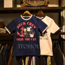 Retro Felix the Cat Print Short-Sleeve T-Shirt: Vintage Style