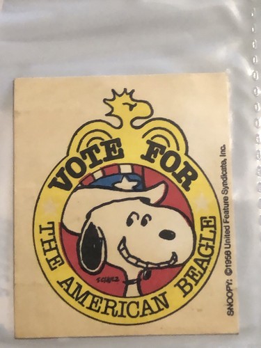 Snoopy The Peoples Choices Vote cards (4) Vintage 1980 Excellent - Picture 4 of 7