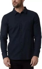 32 Degrees Heat Men's Long Sleeve Button-Up Shirt, Blue, M