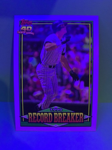 Kevin Maas 1991 Topps baseball glow back UV SP card - Picture 2 of 2