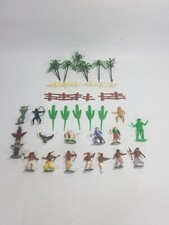 Vintage Timpo Toys Western Indian 2" Plastic Figures w/ Extras England