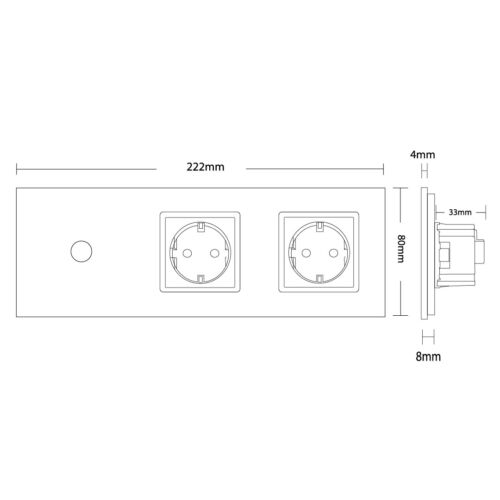 LIVOLO Touch Sensor Lichtschalter Dimmer Wechselschalter Steckdosen Glasrahmen - Bild 186 von 257