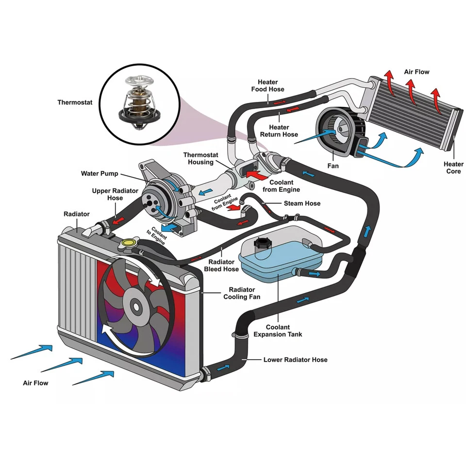 Conjunto de carcasa de termostato de refrigerante de motor individual para Chevy Avalanche GMC 07-UP Foto 2 de 4