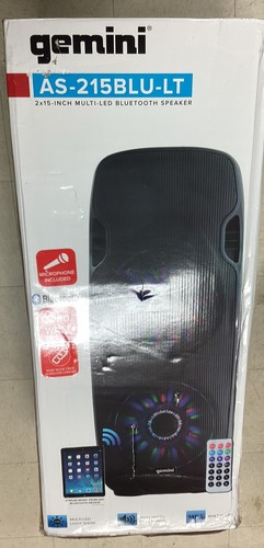 Gemini AS-215BLU-LT Dual 15" 3000W Bluetooth Loudspeaker with LED Lights NEW - Picture 4 of 9