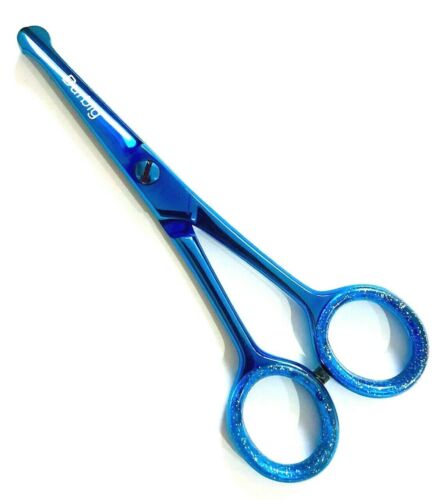 Burbig Professional Dog Pet Grooming Curved Safety Scissors Blunt End Titanium - Picture 12 of 18