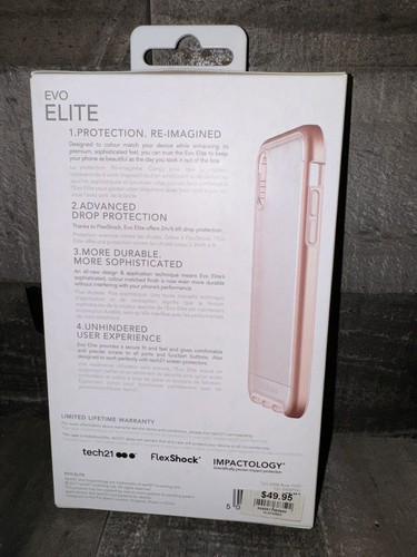 Rose Gold Tech21 iPhone X & XS Phone Case Evo Elite Drop Protection New in Box - Picture 3 of 4