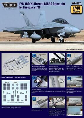 Wolfpack 1/48 scale resin F/A-18D ATARS conversion Hasegawa Hornet WP48077 Wolfpack 1/48 scale resin F/A-18D ATARS conversion Hasegawa Hornet WP48077
