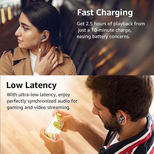 TOZO Crystal Pods Hybrid Active Noise Cancelling Wireless Earbuds Bluetooth 5.4 - Picture 2 of 7