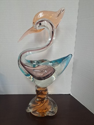 Murano Stil Glas Löffler Kranich Figur - Bild 3 von 9