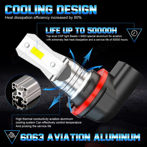 For 2017 Honda rancher 420 pair 3pins LED Headlight 8000K super Bright Bulbs - Picture 7 of 9
