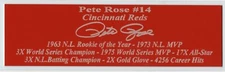 Pete Rose Autograph Nameplate Cincinnati Reds Autograph Jersey Ball Photo