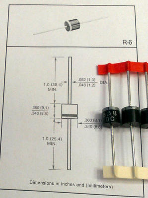 3 Stück P600G 6A4 SILICON RECTIFIER Diode 6A 400V (M1631)
