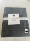 Pottery Barn Dorm Branson Plaid Twin Duvet Blue/Gray New