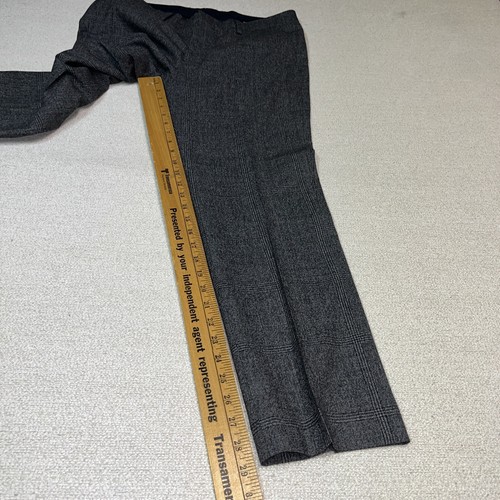 Bonobos Tailored Pants Men 33/28Dark Gray Plaid Tollegno 1900 Italy Fabric WOOL - Picture 12 of 20