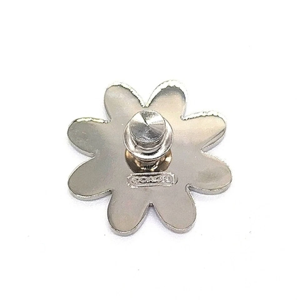 COACH Rare Vintage Sky Blue Daisy Kilt Pin Brooch Purse Backpack Charm - Image 4 of 4