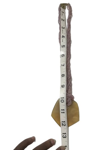 Handmade Kenyan  Multi Strand Pink Glass Beads Necklace  with Pendant - Picture 5 of 8