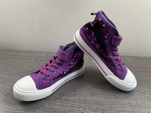 Toandon Girls Canvas Shoes Sneakers Color Change Flipping Sequins Glitter - Picture 5 of 7