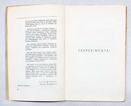 1939 LITHUANIA Juozas Krūminas, Danas Pumpučiu EKSPERIMENTAI Experimental POETRY - Picture 4 of 12