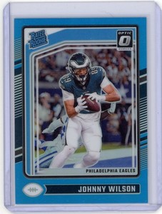 Johnny Wilson 2024 Donruss Optic Aqua #256 SN #/299 Philadelphia Eagles
