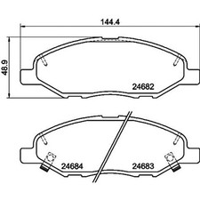 Hella Bremsbeläge vorne für Nissan Micra Note Tiida