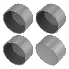 4-Pack PVC Pipe End Cap Fitting, 4 Inch Furniture Grade End Cap [Gray]