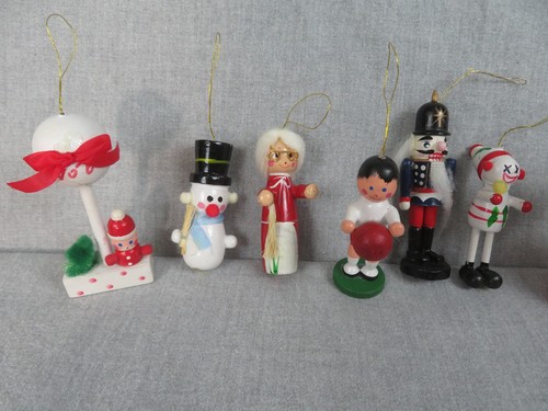 Vintage Weihnachtsschmuck aus Holz 28, 21 beschriftet Taiwan - Bild 2 von 5