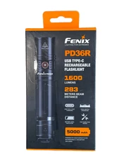 Fenix PD36R Rechargeable Flashlight 1600 Lumens Black