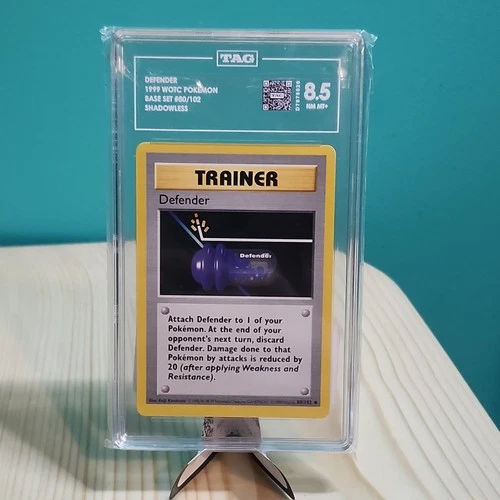 Pokémon Defender 80/102 Base Set Shadowless TAG 8.5 Trainer Uncommon WOTC 1999