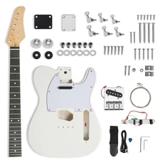 DIY 6 String TL Style Electric Guitar Kits with Mahogany Body, Maple Neck
