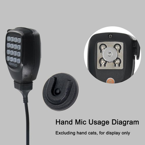 Universal Ham CB Radio Microphone Mic Hanger Holder 9UK- Mount W/ Back B7O7 - Zdjęcie 4 z 7
