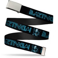 `Blank Chrome 1.0`` Buckle - Sheldon/Bazinga! Black/Blue Glo (Us Import) ACC NEU