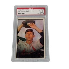 1953 Bowman Color - Al Brazle #140 PSA Graded 4 (MC) VG-EX St. Louis Cardinals