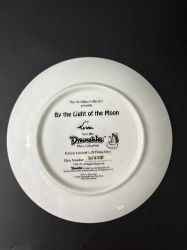The Hamilton Collection Dreamsicles Cherubs 6.5” Plate By The Light Of The Moon - Picture 2 of 10